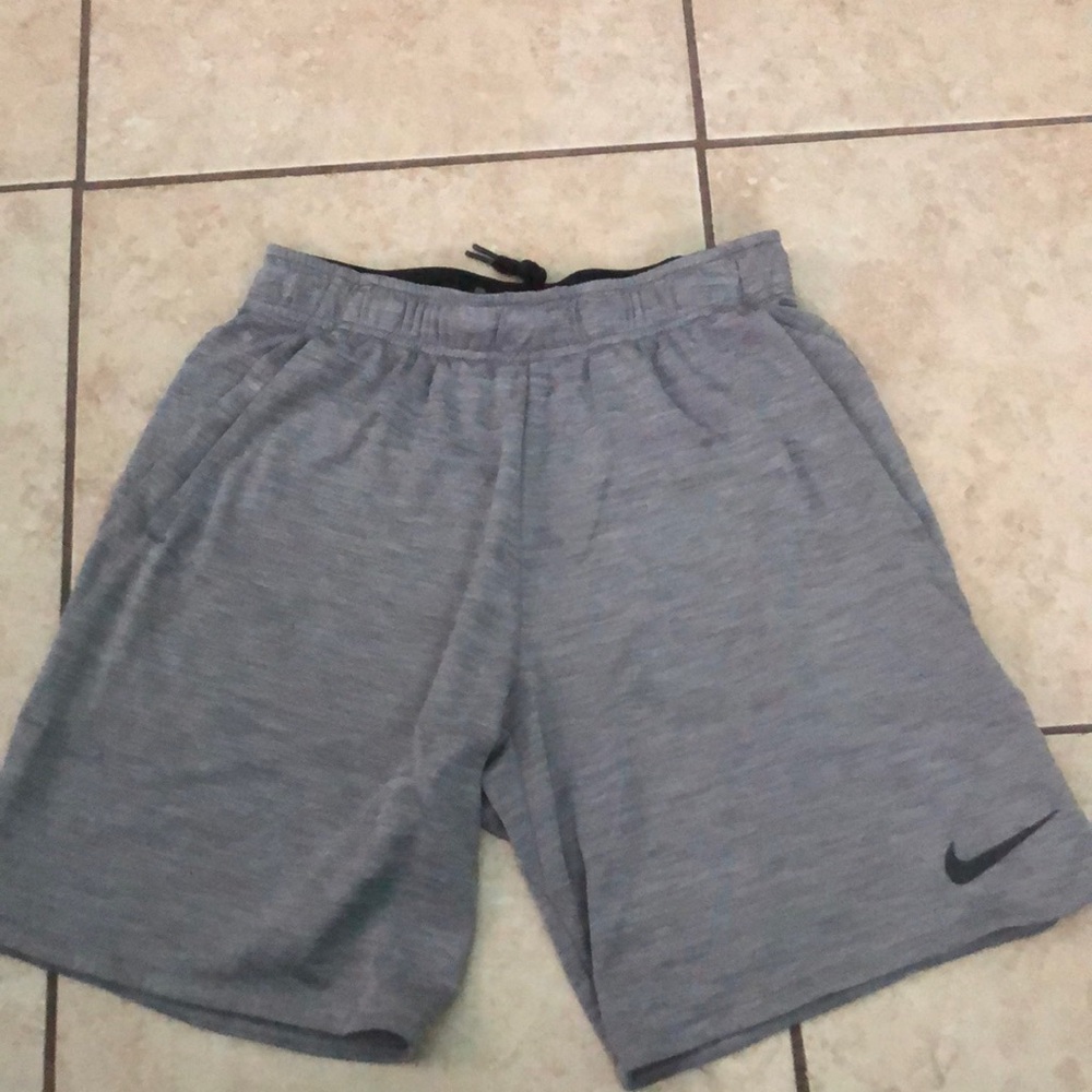 Nike Gray Athletic Shorts with Elastic Waistband